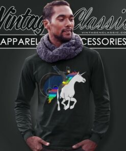 Batman Is Riding A Unicorn Long Sleeve Tee