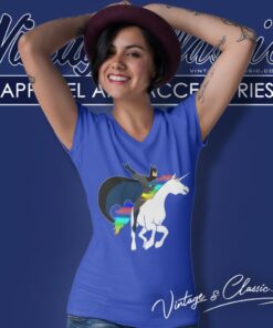 Batman Is Riding A Unicorn V Neck TShirt