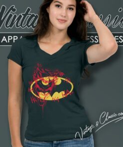 Batman Joker Graffiti V Neck TShirt