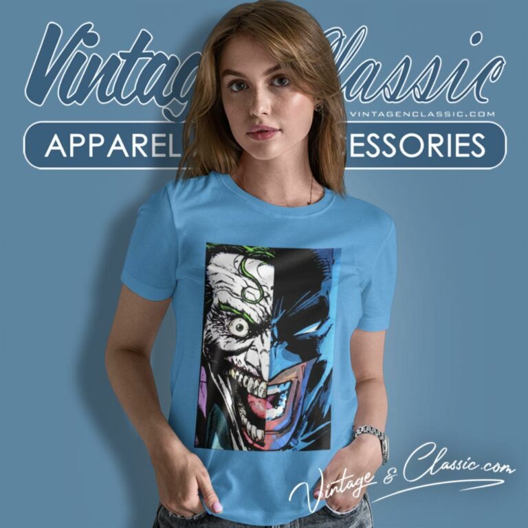 Batman Joker Half Face Women T Shirt Batman Joker Half Face Women T Shirt