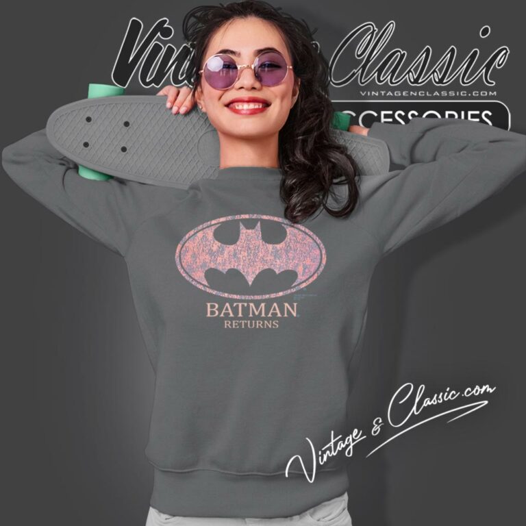 Batman Returns Pink Logo Sweatshirt Batman Returns Pink Logo Sweatshirt