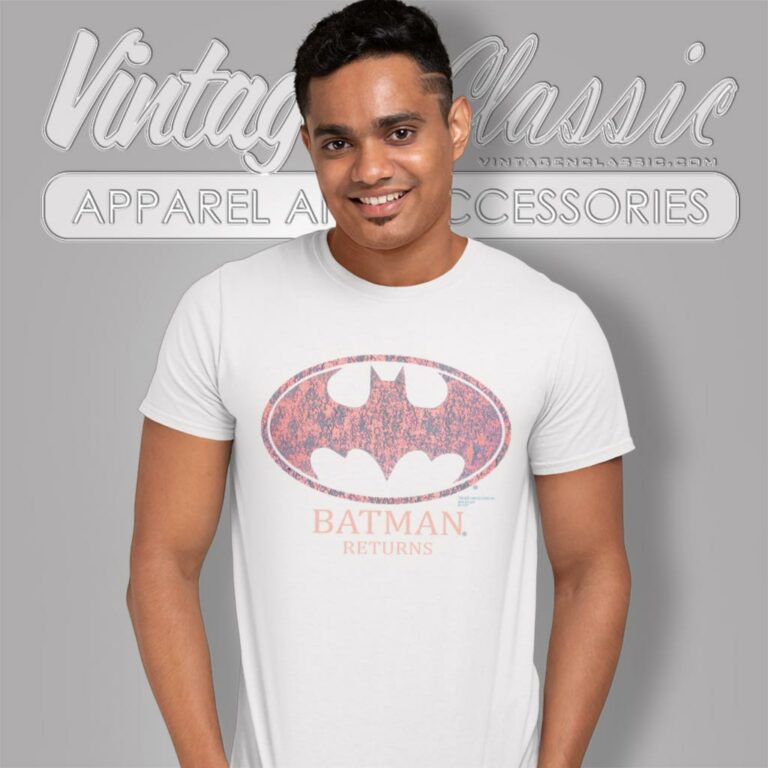 Batman Returns Pink Logo T Shirt Batman Returns Pink Logo T Shirt