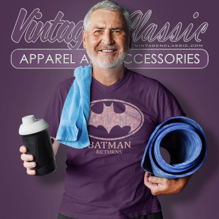 Batman Returns Pink Logo V Neck TShirt Batman Returns Pink Logo V Neck TShirt