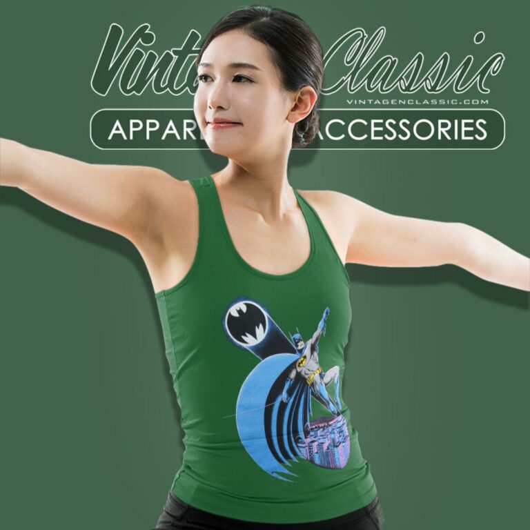 Batman Skyline Black Tank Top Racerback Batman Skyline Black Tank Top Racerback