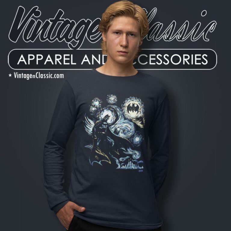 Batman Starry Night Long Sleeve Tee Batman Starry Night Long Sleeve Tee
