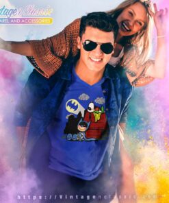 Batman Superman Snoopy Caped Nuts V Neck TShirt