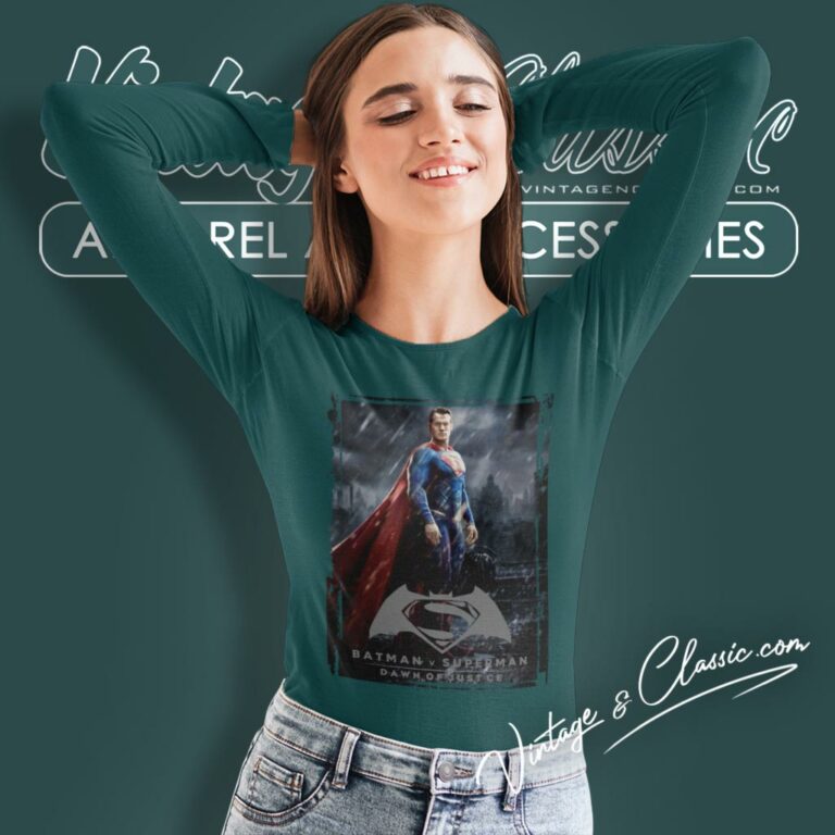 Batman Superman Super Poster Long Sleeve Tee Batman Superman Super Poster Long Sleeve Tee