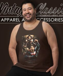 Batman Superman Three In Action Shirt 4 Batman Superman Three In Action Tank Top Racerback