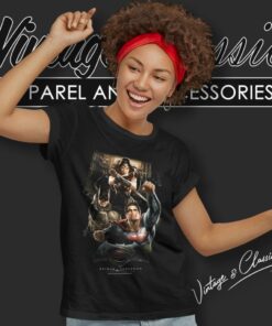 Batman Superman Three In Action Shirt 6 Batman Superman Three In Action Women T Shirt