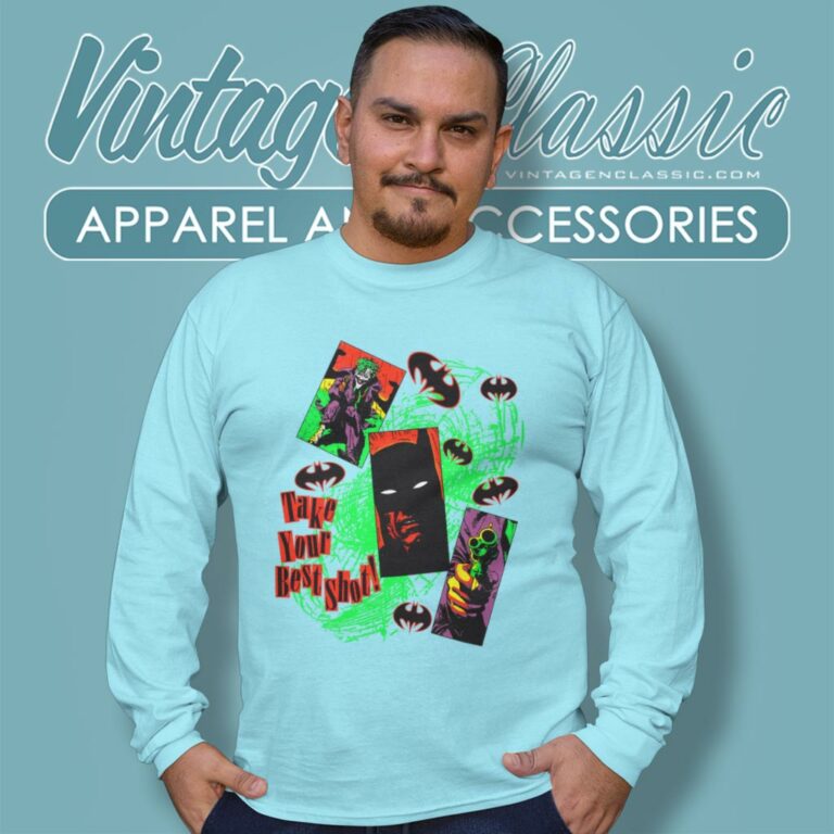 Batman Take Your Best Shot Long Sleeve Tee Batman Take Your Best Shot Long Sleeve Tee