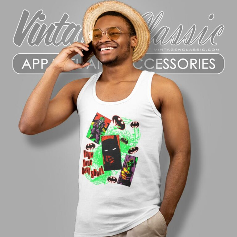 Batman Take Your Best Shot Tank Top Racerback Batman Take Your Best Shot Tank Top Racerback