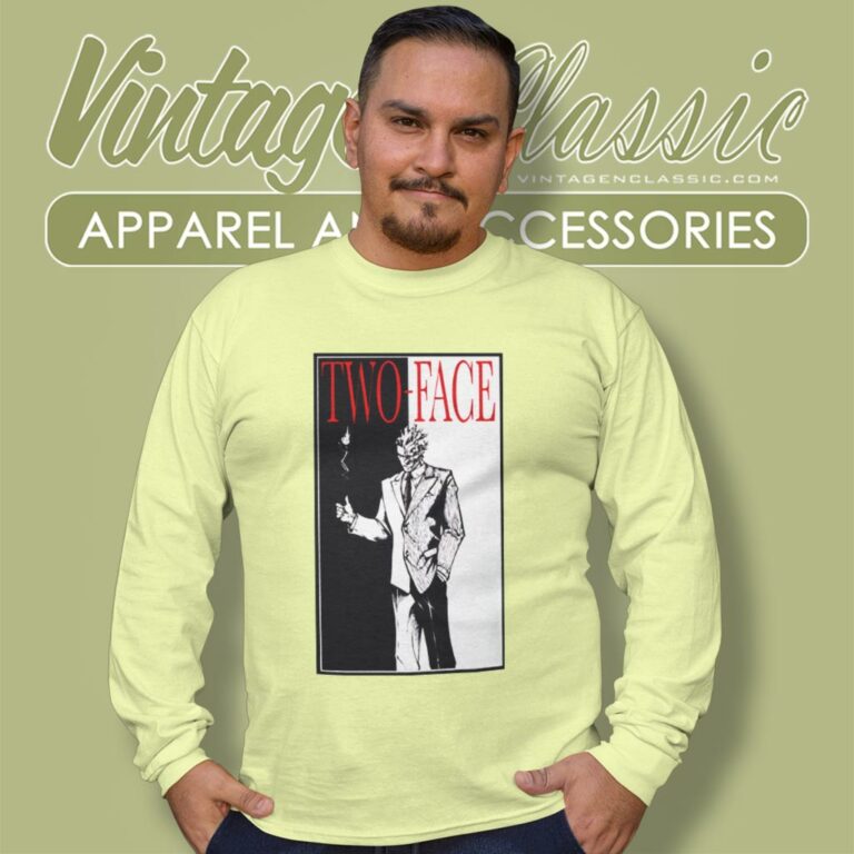 Batman Two Face Long Sleeve Tee Batman Two Face Long Sleeve Tee