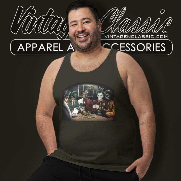 Batman Villains Playing Poker Tank Top Racerback Batman Villains Playing Poker Tank Top Racerback