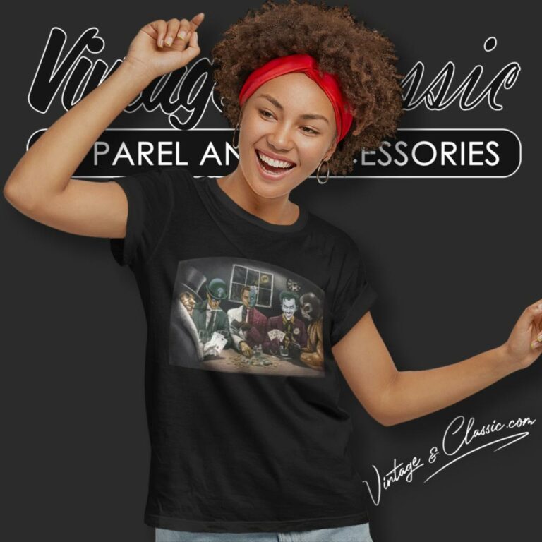 Batman Villains Playing Poker Women T Shirt Batman Villains Playing Poker Women T Shirt