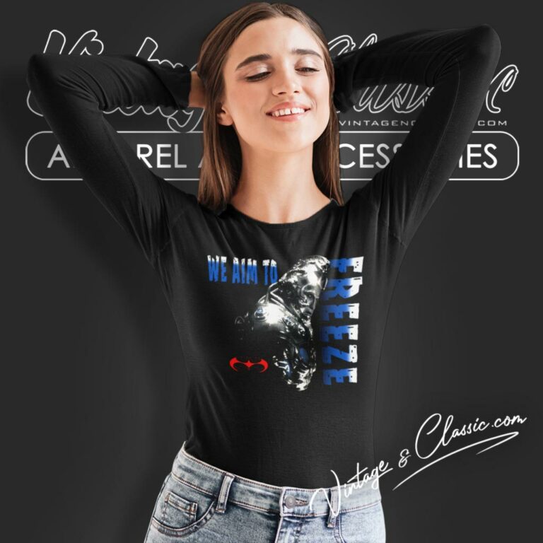 Batman We Aim To Freeze Long Sleeve Tee Batman We Aim To Freeze Long Sleeve Tee