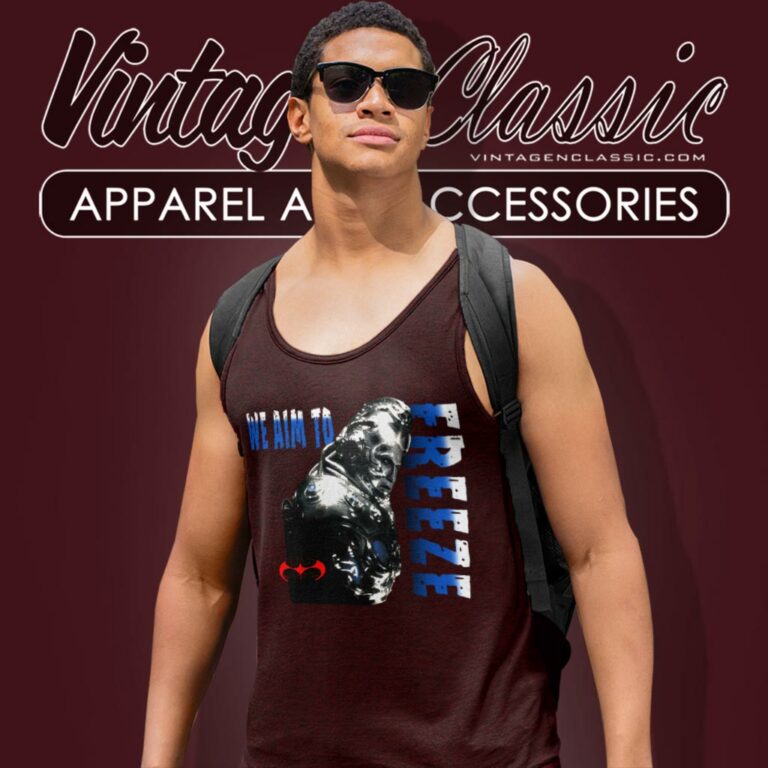 Batman We Aim To Freeze Tank Top Racerback Batman We Aim To Freeze Tank Top Racerback