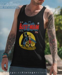 Batman X Beavis And Butthead Butt Man Tank Top Racerback