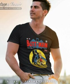 Batman X Beavis And Butthead Butt Man V Neck TShirt
