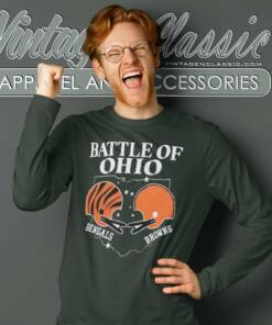 Battle Of Ohio Cincinnati Bengals And Cleveland Browns Long Sleeve Tee