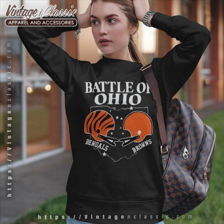 Battle Of Ohio Cincinnati Bengals And Cleveland Browns Sweatshirt Battle Of Ohio Cincinnati Bengals And Cleveland Browns Sweatshirt