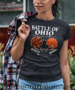 Battle Of Ohio Cincinnati Bengals And Cleveland Browns Women TShirt