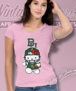 Baylor Bears Hello Kitty V Neck TShirt