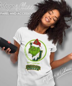 Baylor Bears Ncaa Christmas Grinch Shirt I Hate People But I Love My Baylor Bears Women TShirt