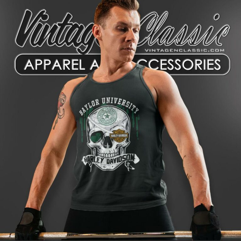 Baylor University Harley Davidson Skull Tank Top Racerback Baylor University Harley Davidson Skull Tank Top Racerback