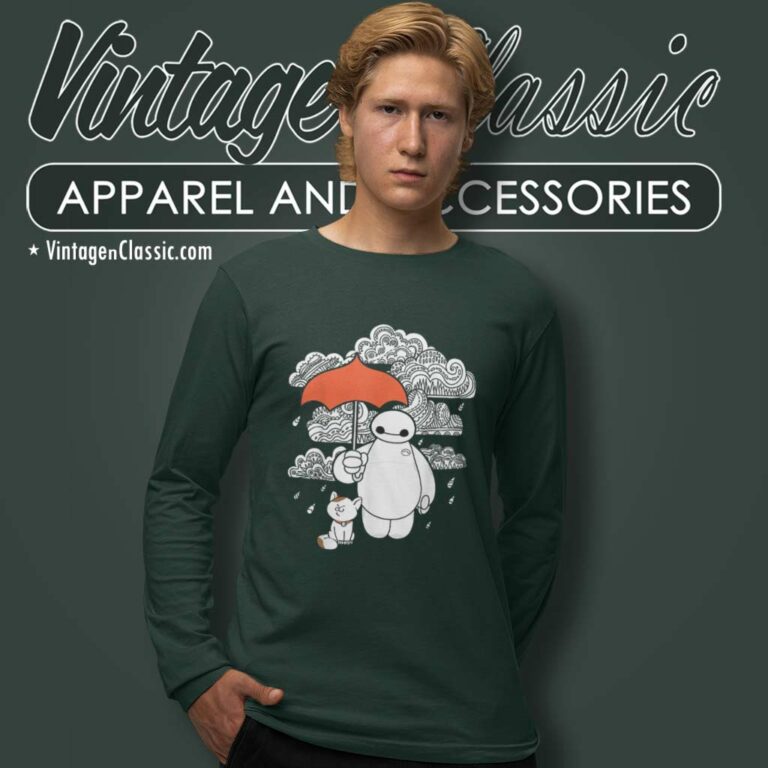 Baymax Patterned Rain Clouds Long Sleeve Tee Baymax Patterned Rain Clouds Long Sleeve Tee