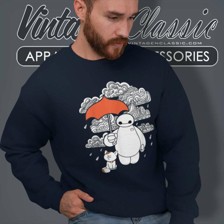 Baymax Patterned Rain Clouds Sweatshirt Baymax Patterned Rain Clouds Sweatshirt