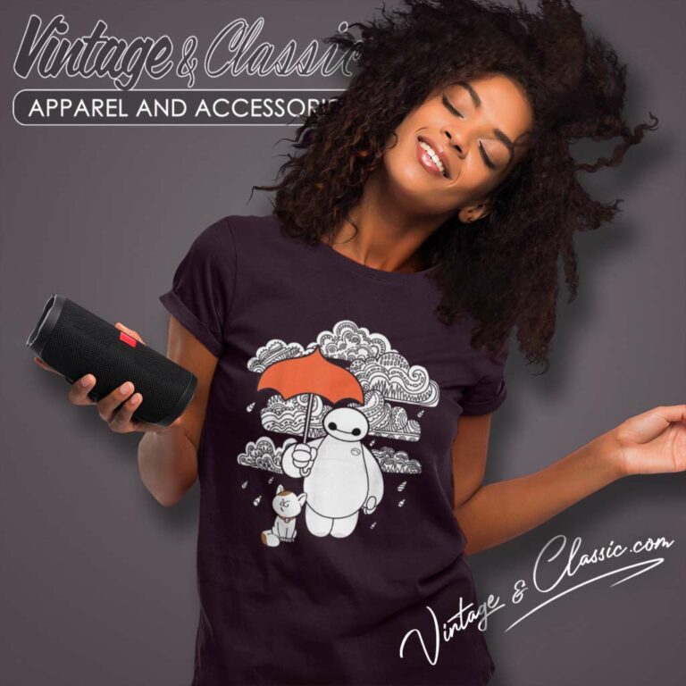 Baymax Patterned Rain Clouds Women TShirt Baymax Patterned Rain Clouds Women TShirt