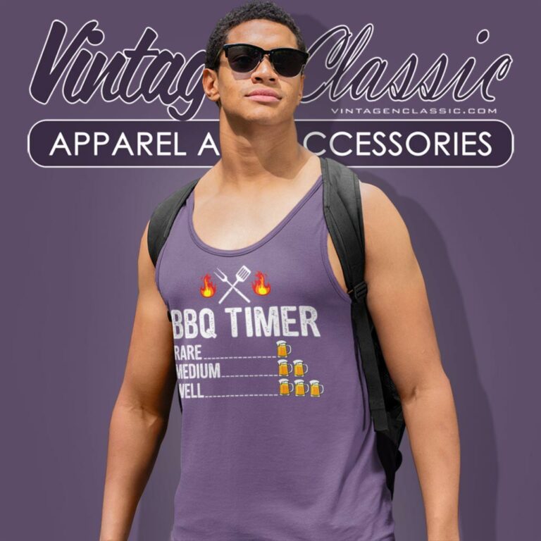 Bbq Timer Barbecue Grilling Beer Drinking Tank Top Racerback Bbq Timer Barbecue Grilling Beer Drinking Tank Top Racerback