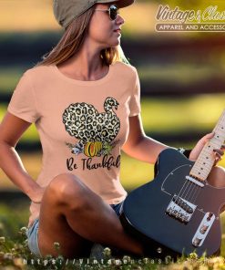 Be Thankful Leopard Turkey Women TShirt