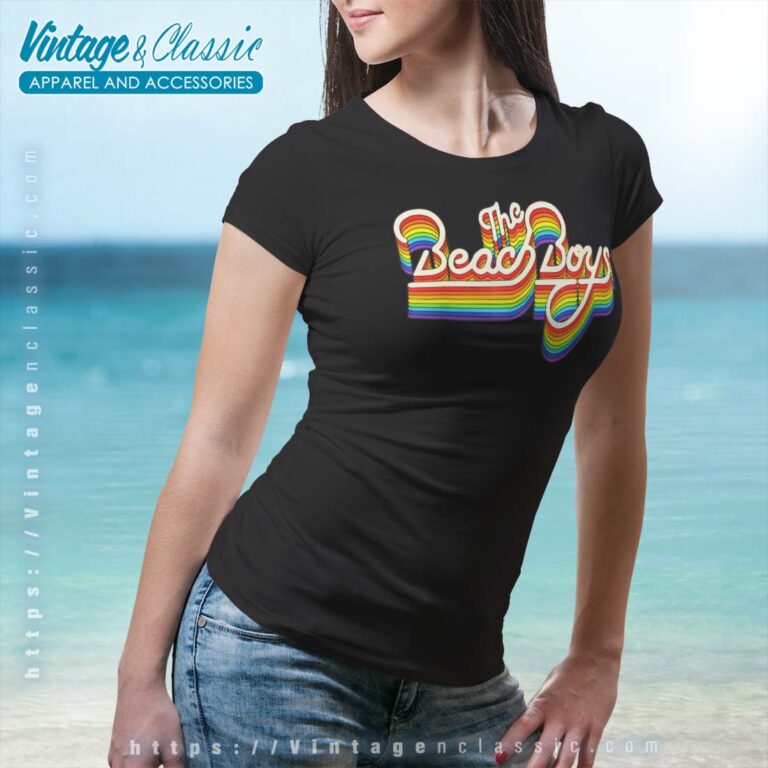 Beach Boys Rainbow Ripple Logo Shirt Beach Boys Rainbow Ripple Logo Shirt
