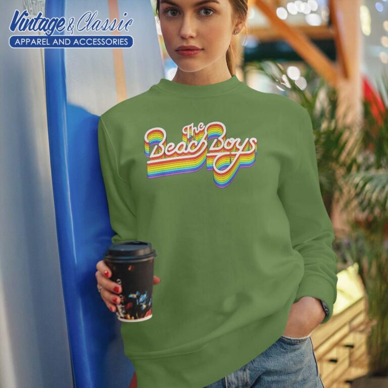 Beach Boys Rainbow Ripple Logo Sweatshirt Beach Boys Rainbow Ripple Logo Sweatshirt