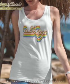 Beach Boys Rainbow Ripple Logo Tanktop