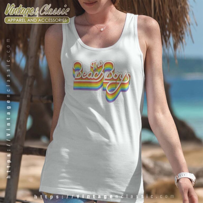 Beach Boys Rainbow Ripple Logo Tanktop Beach Boys Rainbow Ripple Logo Tanktop