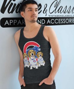 Beagle Dog Chicago Cubs Tank Top Racerback