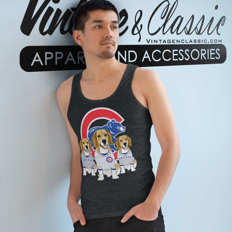 Beagle Dog Chicago Cubs Tank Top Racerback Beagle Dog Chicago Cubs Tank Top Racerback