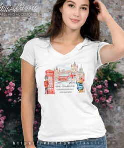 Bear King Charles Iii Coronation V Neck TShirt