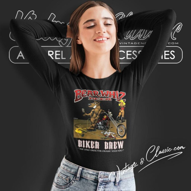 Bear Whiz Beer Biker Brew Long Sleeve Tee Bear Whiz Beer Biker Brew Long Sleeve Tee