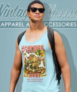 Bear Whiz Beer Brewed In Bishop California Tank Top Racerback