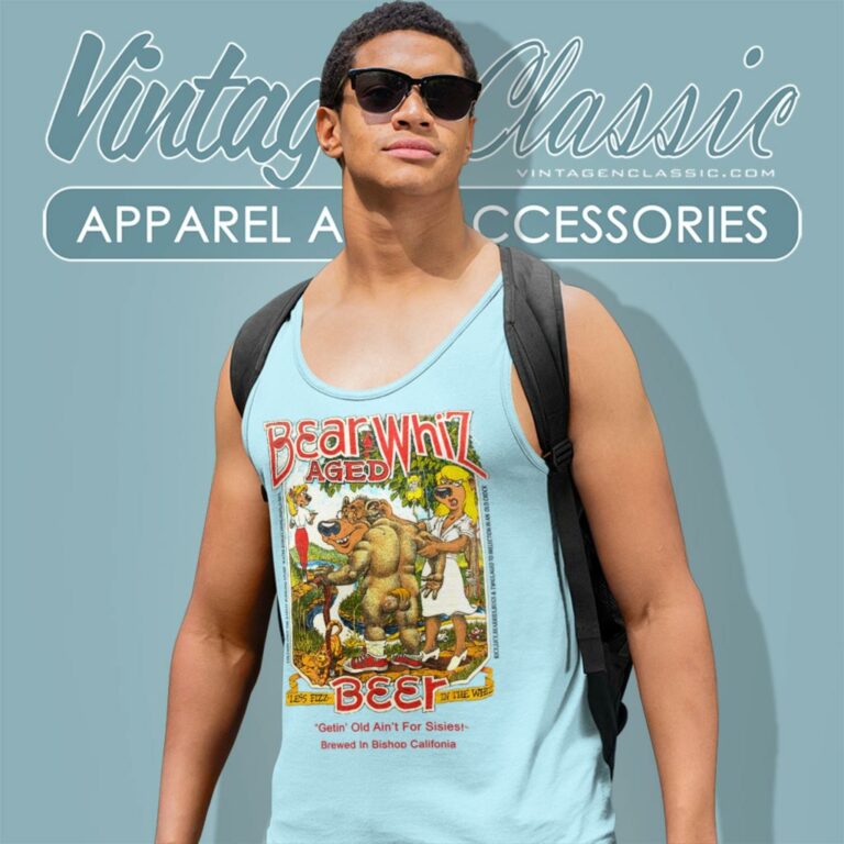 Bear Whiz Beer Brewed In Bishop California Tank Top Racerback Bear Whiz Beer Brewed In Bishop California Tank Top Racerback