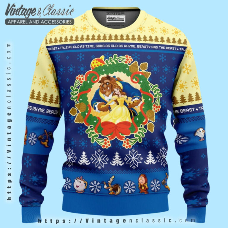 Beauty And Beast Disney Christmas Ugly Sweater Ugly Christmas Sweater Beauty And Beast Disney Christmas Ugly Sweater Ugly Christmas Sweater
