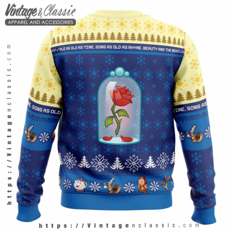 Beauty And Beast Disney Christmas Ugly Sweater back Ugly Christmas Sweater Beauty And Beast Disney Christmas Ugly Sweater back Ugly Christmas Sweater