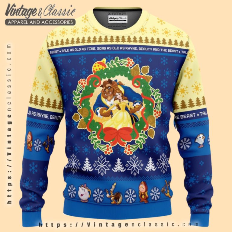 Beauty And The Beast Ugly Christmas Sweater Beauty And The Beast Ugly Christmas Sweater