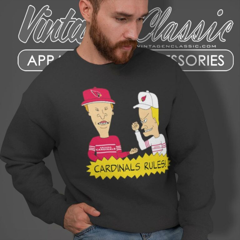 Beavis And Butt Head Arizona Cardinals Rules Sweatshirt Beavis And Butt Head Arizona Cardinals Rules Sweatshirt
