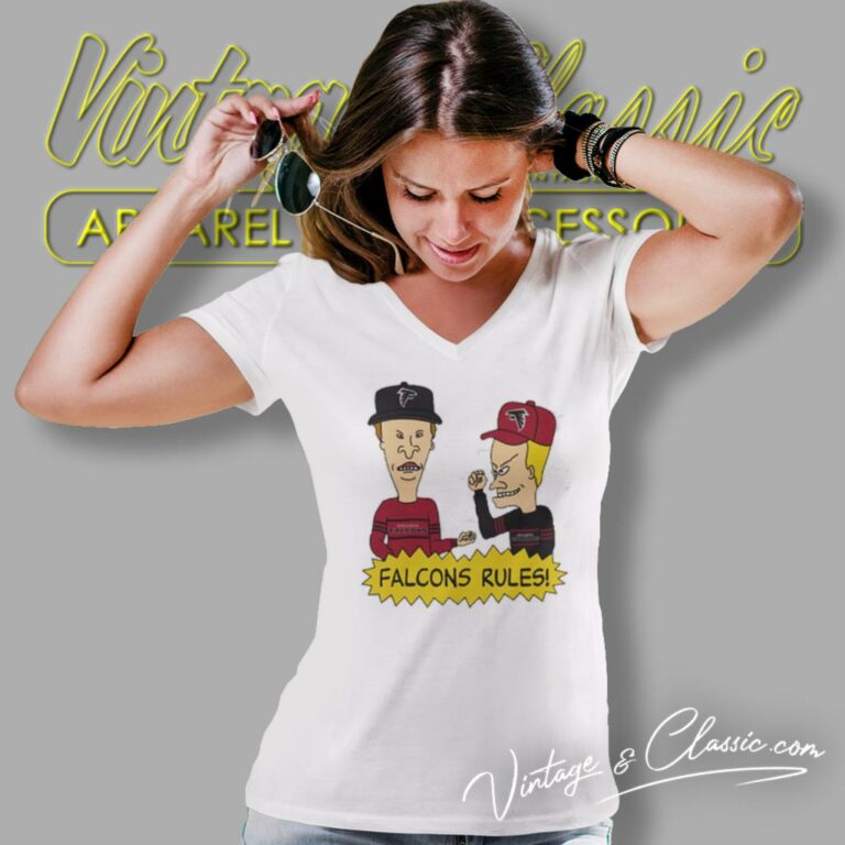 Beavis And Butt Head Atlanta Falcons Rules V Neck TShirt Beavis And Butt Head Atlanta Falcons Rules V Neck TShirt