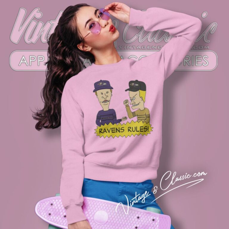 Beavis And Butt Head Baltimore Ravens Rules Sweatshirt Beavis And Butt Head Baltimore Ravens Rules Sweatshirt