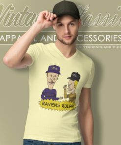 Beavis And Butt Head Baltimore Ravens Rules V Neck TShirt